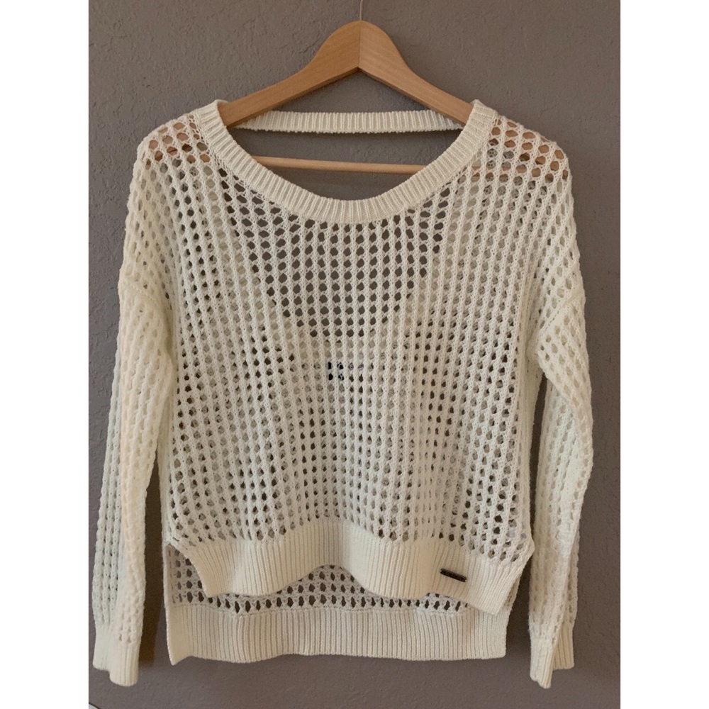 ROXY White Crop Sweater